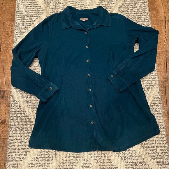 J.Jill Corduroy Cotton button down top - Picture 1 of 10